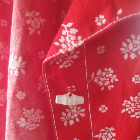 Vintage Deadstock Jonathan Logan The Kollection Red Flower Jacket and Skirt Set. - Picture 9 of 16